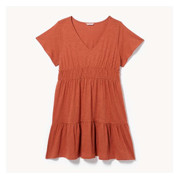 Women+ Tiered Cotton Dress - Copper