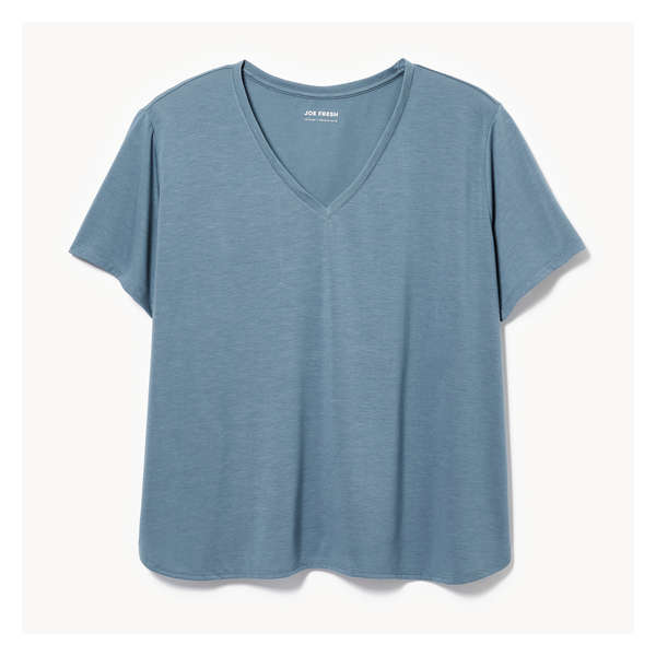 Women+ Relaxed V-Neck T-Shirt - Dusty Blue