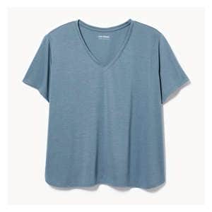 Women+ Relaxed V-Neck T-Shirt - Dusty Blue
