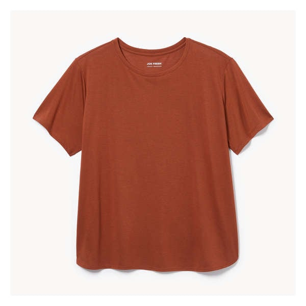 Women+ Relaxed Crew Neck T-Shirt - Brown