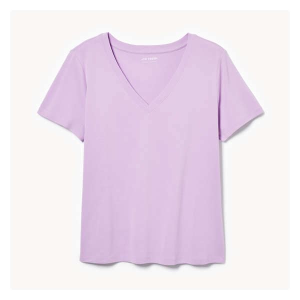Women+ Essential Organic Cotton V-Neck T-Shirt - Light Purple