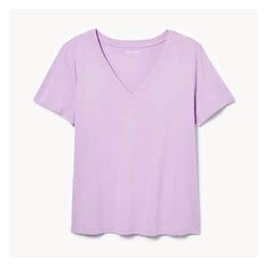 Women+ Essential Organic Cotton V-Neck T-Shirt - Light Purple