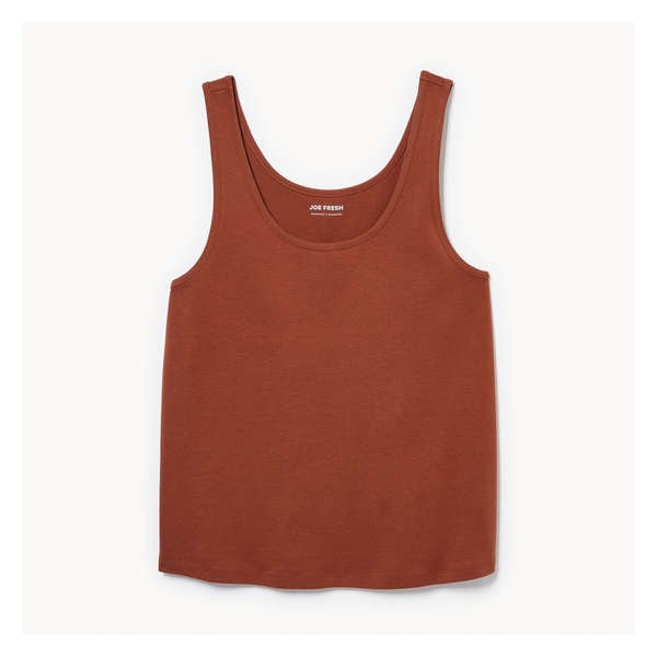 Cami côtelée essentielle coton biologique Femmes+ - Brun