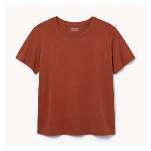 Women+ Essential Organic Cotton Crew Neck T-Shirt - Brown