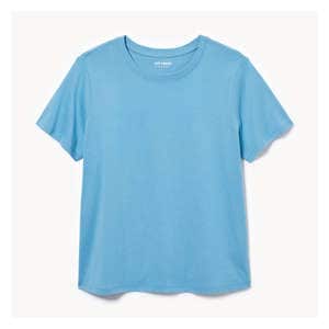 Women+ Essential Organic Cotton Crew Neck T-Shirt - Light Blue