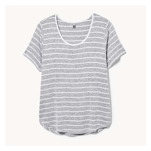Women+ Active Stripe T-Shirt - Grey Mix