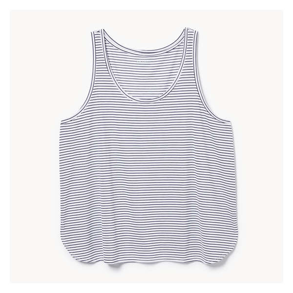 Women+ Stripe Relaxed Tank - White