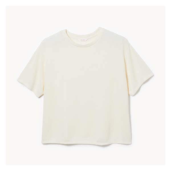 Women+ Textured T-Shirt - Cream