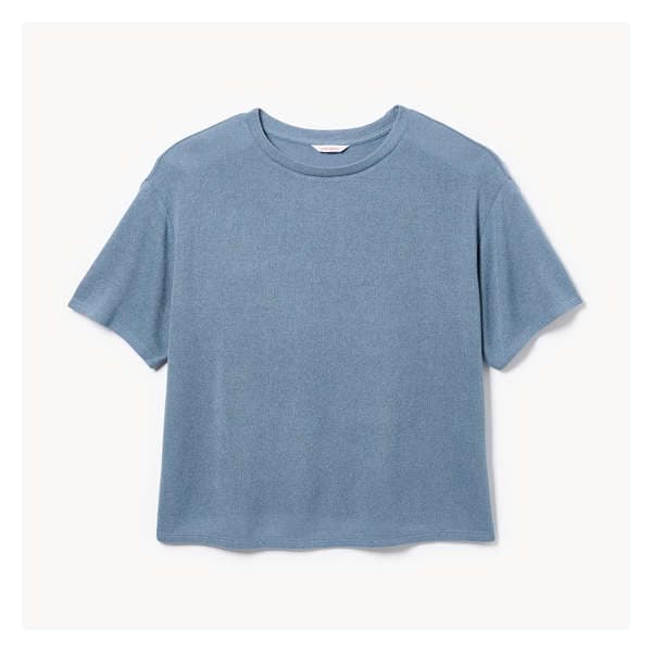 Women+ Textured T-Shirt - Dusty Blue
