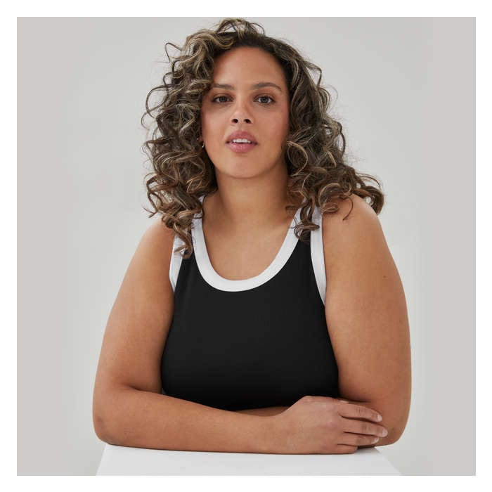 Women+ Rib Racerback Tank - Black