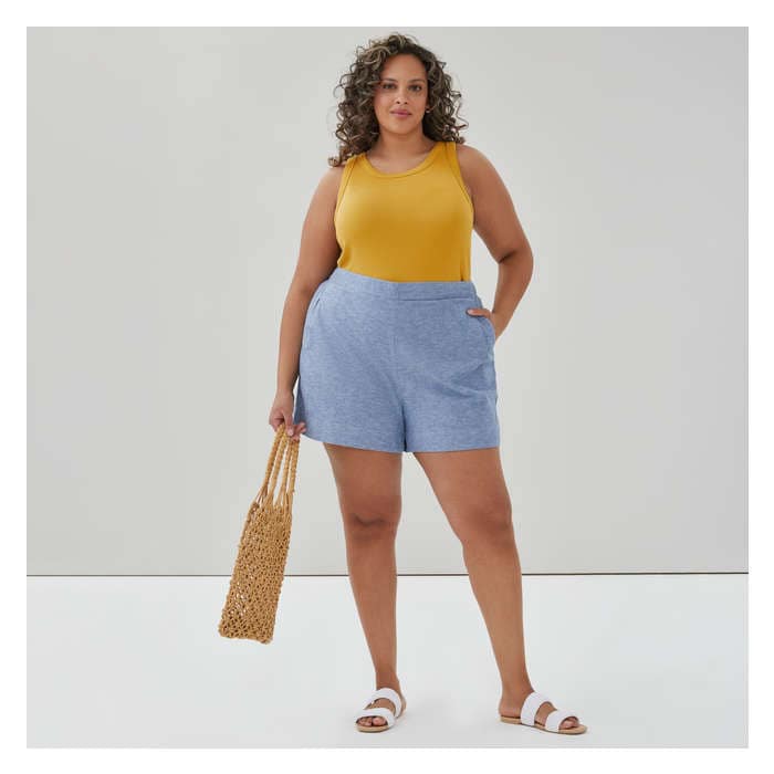 Women+ Rib Racerback Tank - Gold