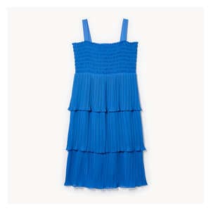 Women+ Crepe Tiered Midi Dress - Bright Blue