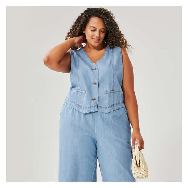 Women+ Denim Vest - Light Wash