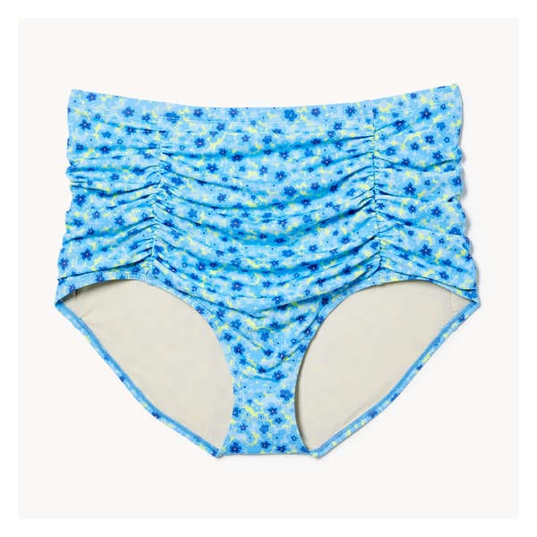 Women+ High Waist Floral Swim Bottom - Bright Blue