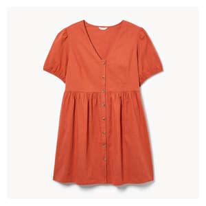 Women+ Button-Up Midi Dress - Copper