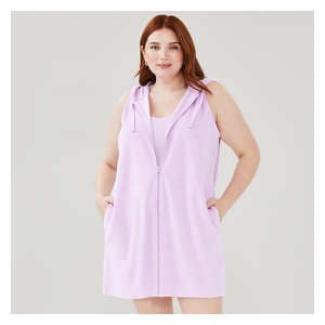 Women+ Terry Hooded Cover-Up - Light Lilac