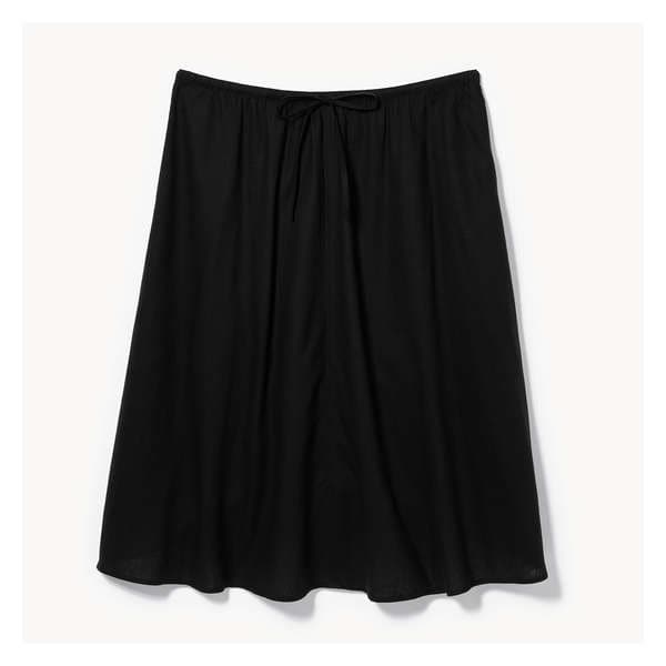 Women+ Linen Blend Midi Skirt - JF Black