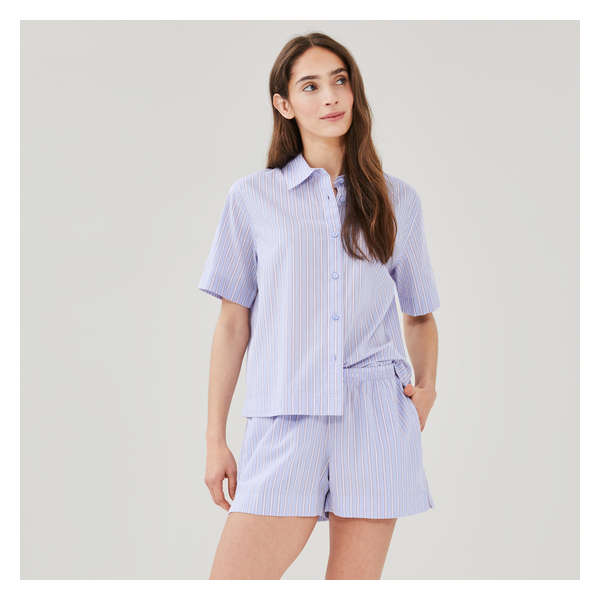 Stripe Pajama Short - Light Purple