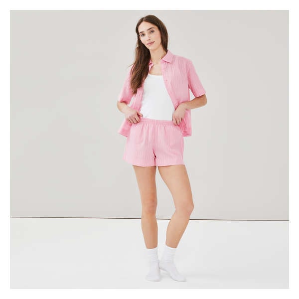 Stripe Pajama Short - Pastel Pink