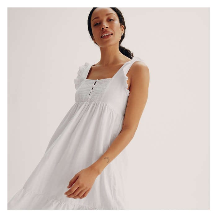 Aux Femmes Chemise de nuit à fronces