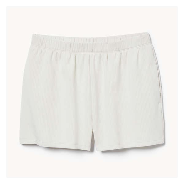 Rib Wide Leg Pajama Short - Beige