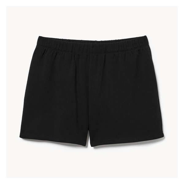 Rib Wide Leg Pajama Short - JF Black