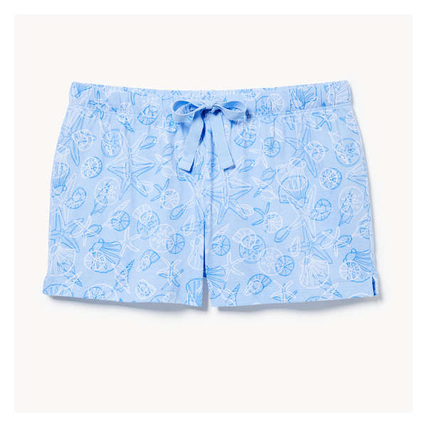 Printed Pajama Short - Light Blue