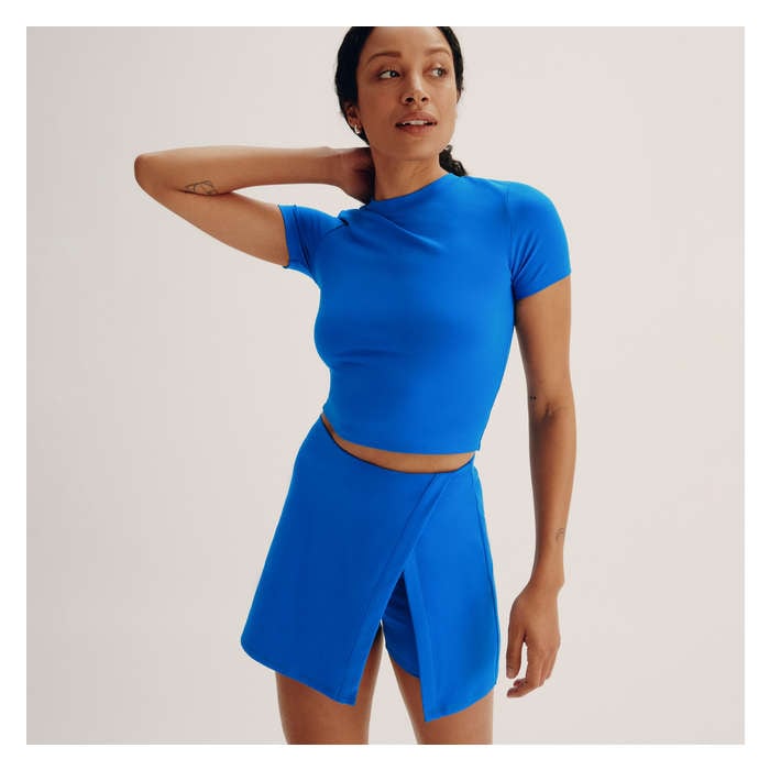 Women's Active Crop T-Shirt - Blue