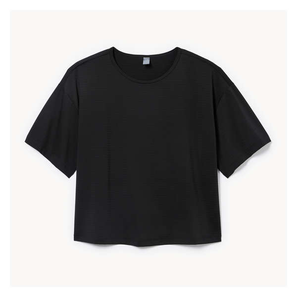 Active Balance Crop Oversized T-Shirt - Black