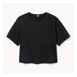 Active Balance Crop Oversized T-Shirt - Black