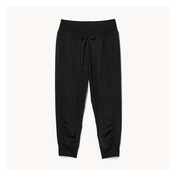 Active Four-Way Stretch Crop Jogger - Black