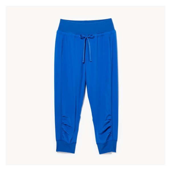 Active Four-Way Stretch Crop Jogger - Blue