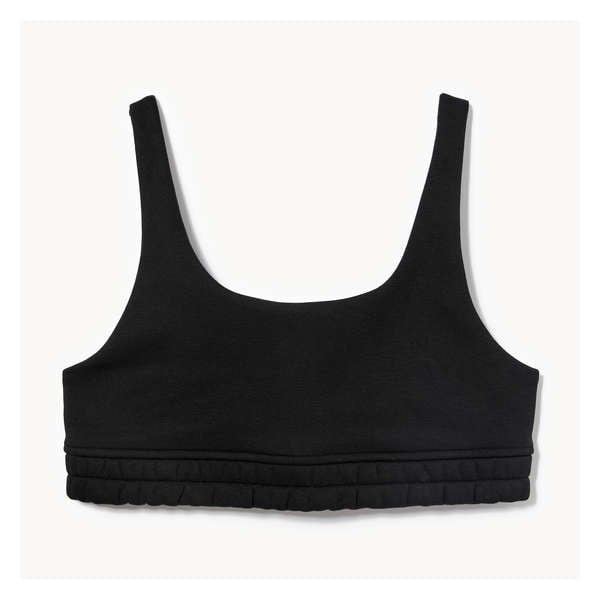 Active Fleece Sports Bra - Black