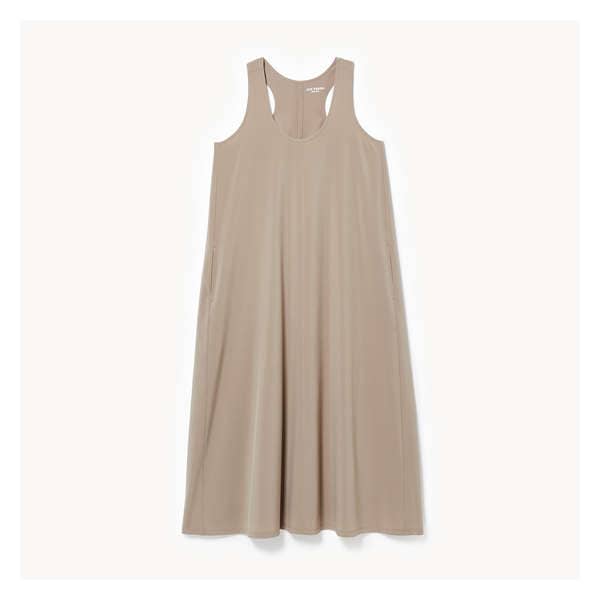 Active Four-Way Stretch Midi Dress - Light Brown