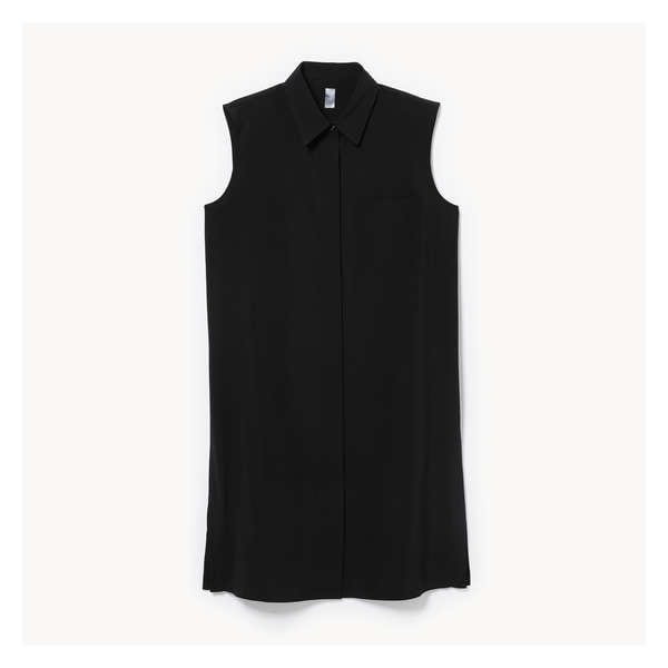 Active Button-Up Tank Dress - Black