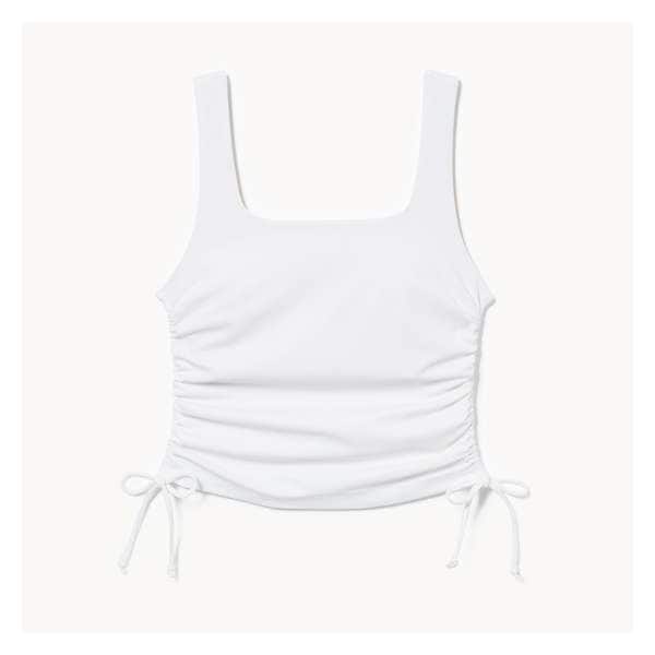 Side Cinch Tankini - White