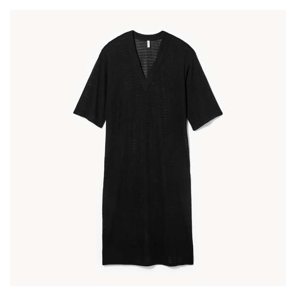 Crochet Dress Cover-Up - Black