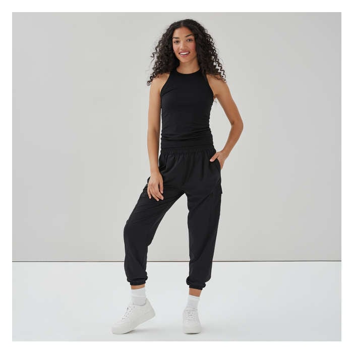 Women's Active Cargo Crop Jogger - Black