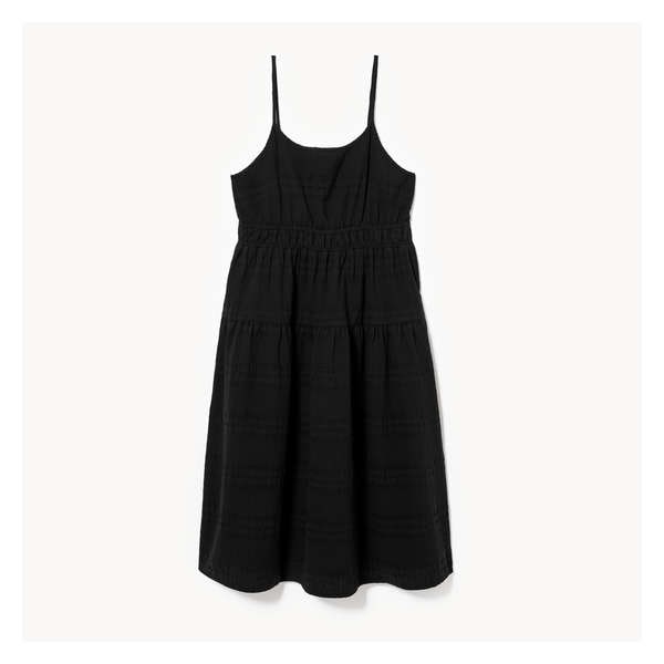 Woven Seersucker Dress - JF Black