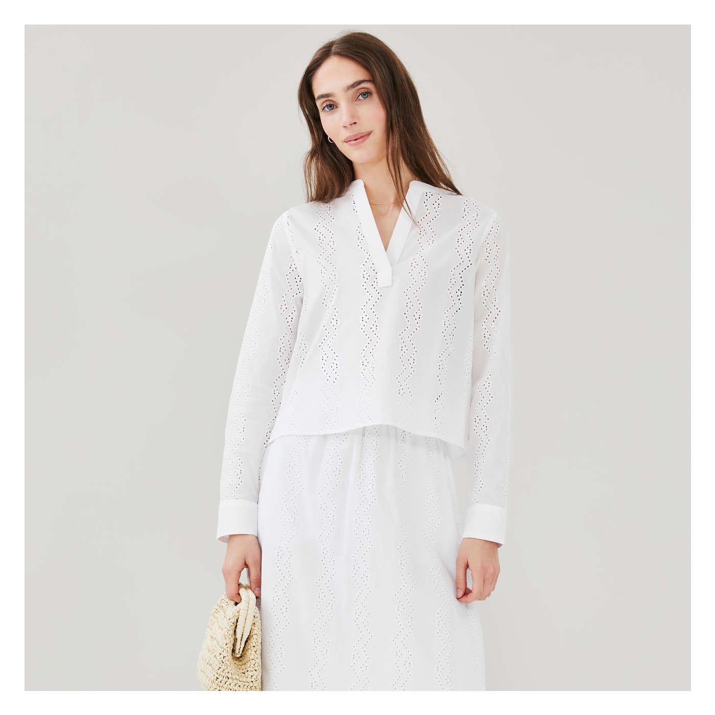 Cotton Eyelet Blouse