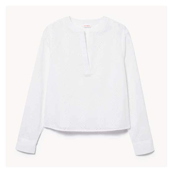 Cotton Eyelet Blouse - Bright White