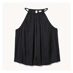 Crepe Satin Halter Top - JF Black