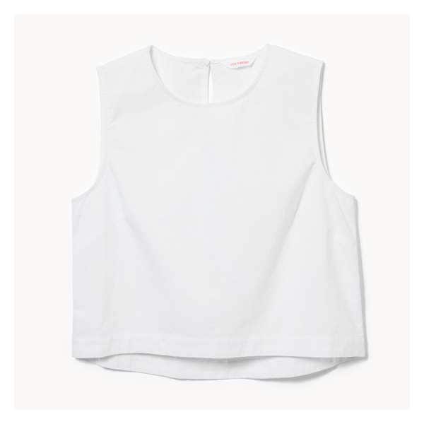Linen Blend Tank - Bright White