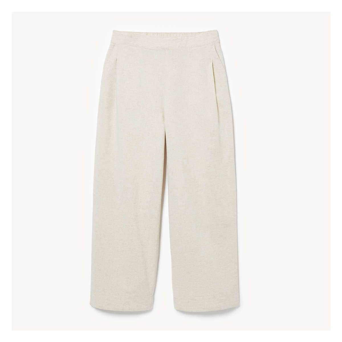 Linen Blend Crop Trouser