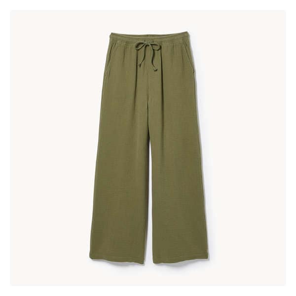 Crinkle Gauze Pant - Olive