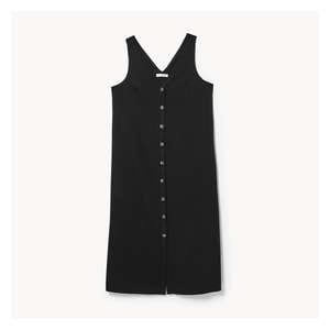 Button-Up Tank Dress - JF Black