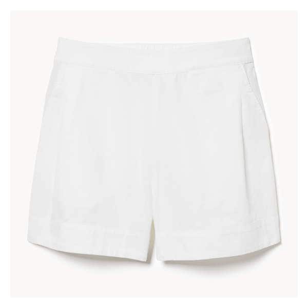 Linen Blend Short - Bright White