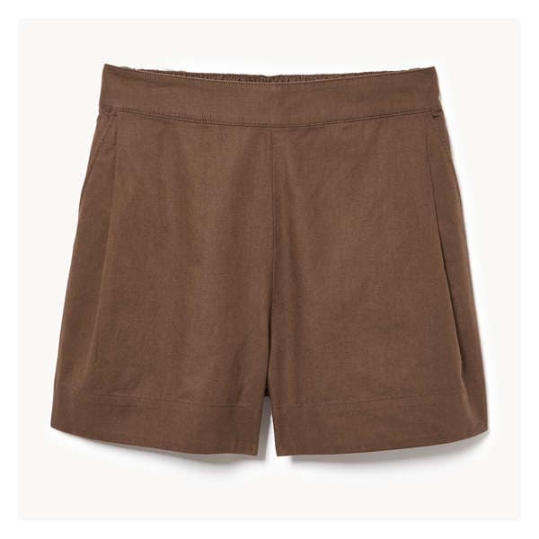 Linen Blend Short - Dark Brown