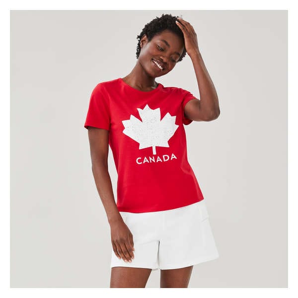 Active Canada Crew Neck T-Shirt - Red
