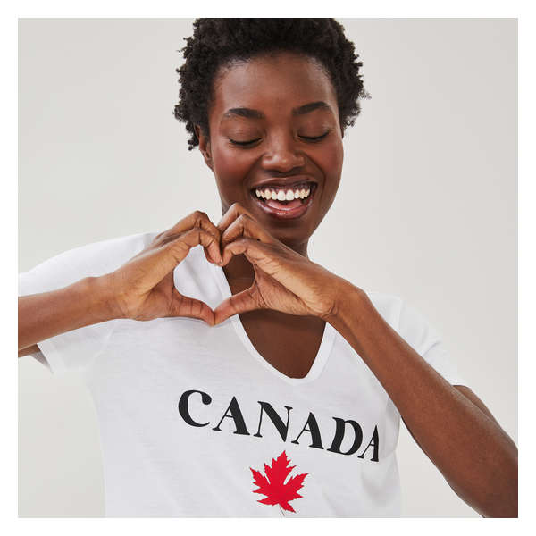 Active Canada V-Neck T-Shirt - White